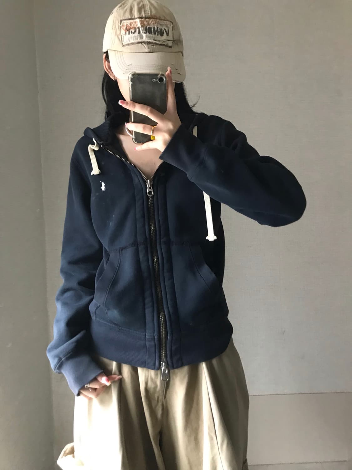 폴로 블랙 투웨이 후드집업 상품이미지1