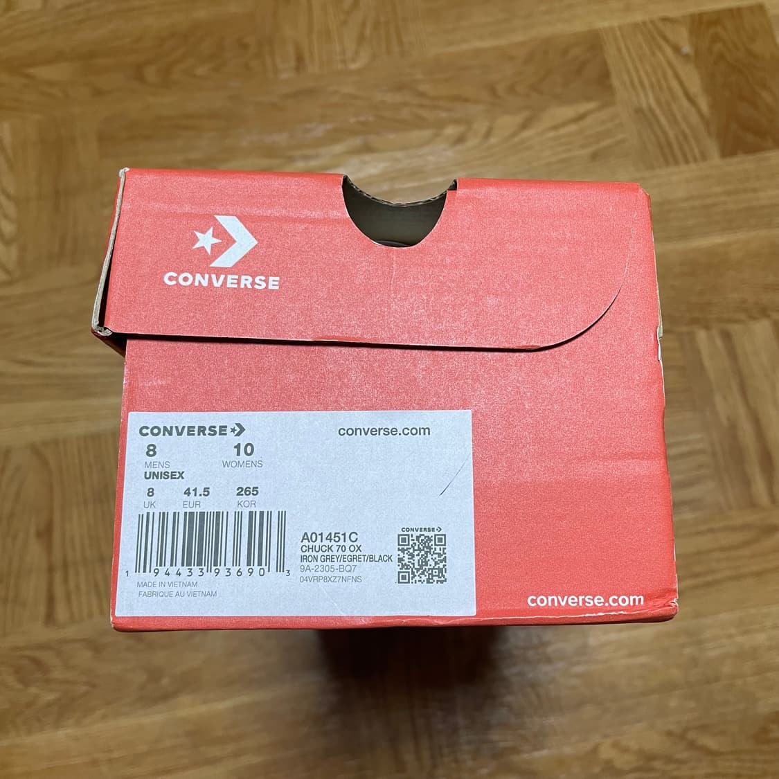 컨버스 척70 아이언 그레이 에그렛 265mm 새상품 상품이미지5