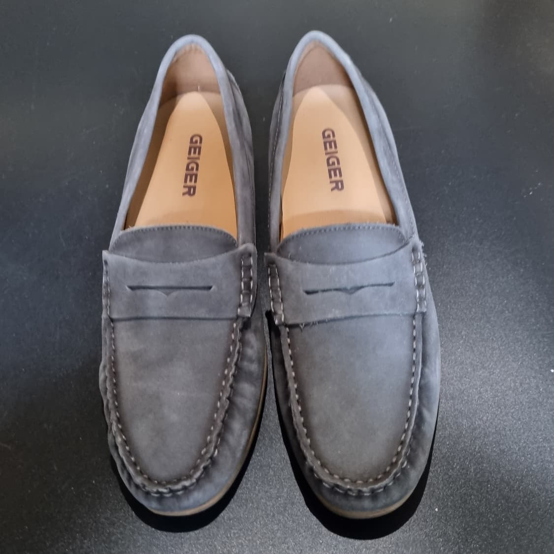 가이거 여성스웨이드로퍼 실사이즈240 굽3 상품이미지2