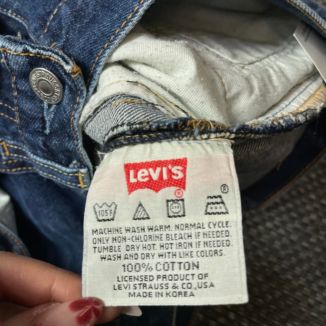 (32) 리바이스 501 82X86 버튼플라이 데님 팬츠 스트레이트핏 상품이미지5