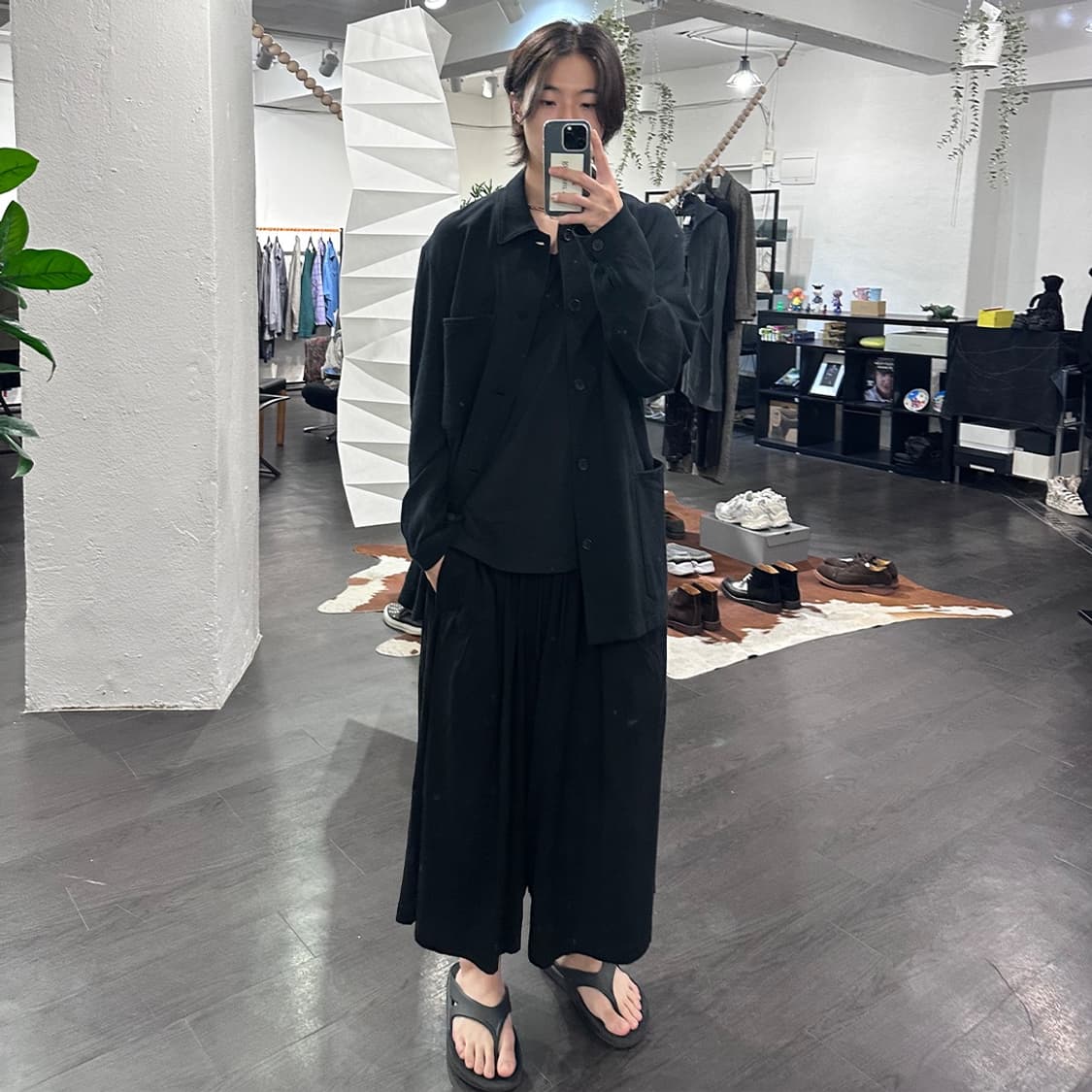 요지야마모토 코튼 하카마 팬츠 상품이미지4