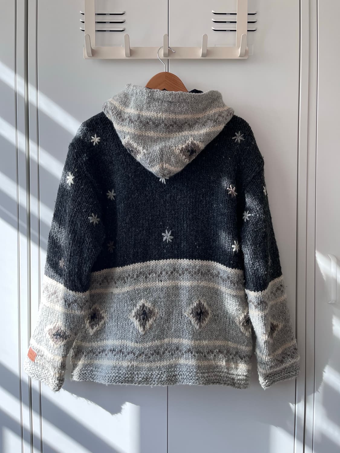 Kyber 눈꽃 헤비 울니트 코위찬 후드집업 상품이미지8