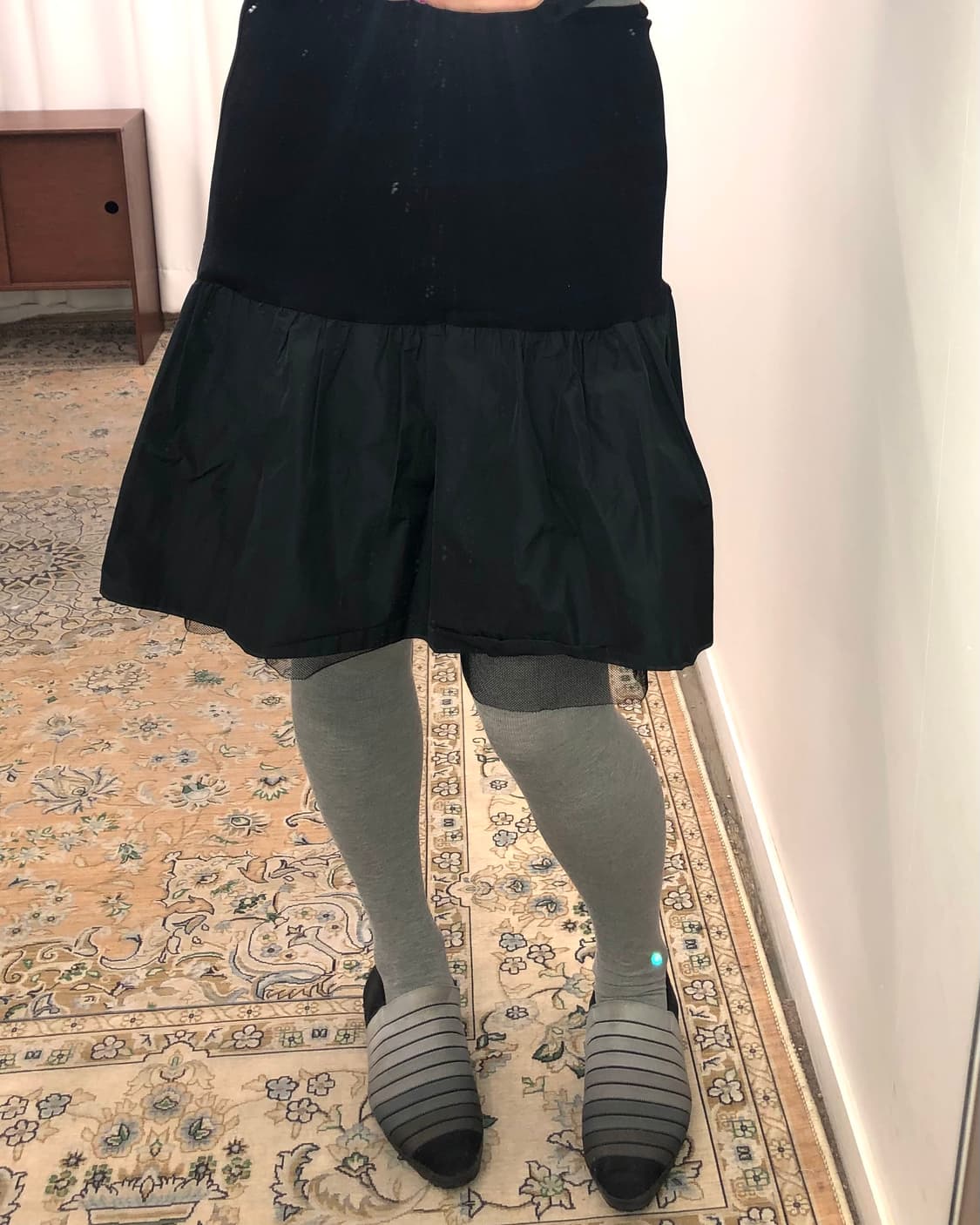 블랙 펌킨 미디 스커트 상품이미지2