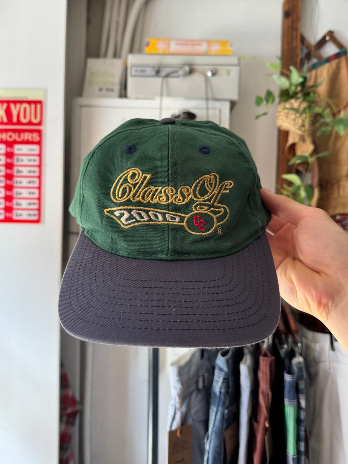 USA 빈티지 Class Of 2000 그린 볼캡 상품이미지1