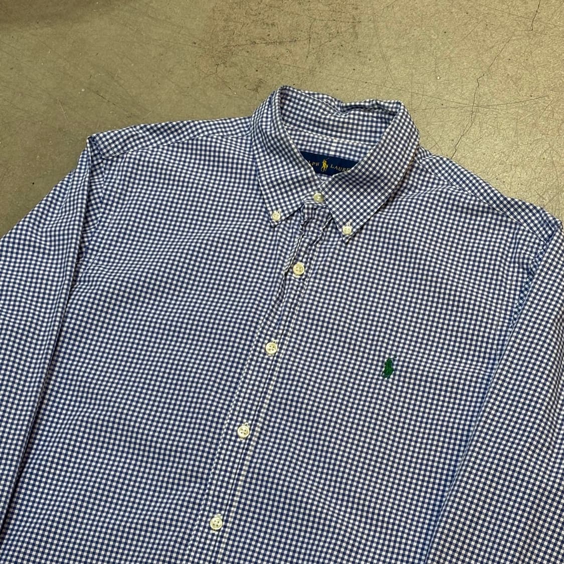L 폴로랄프로렌 블루 체크 셔츠  상품이미지1