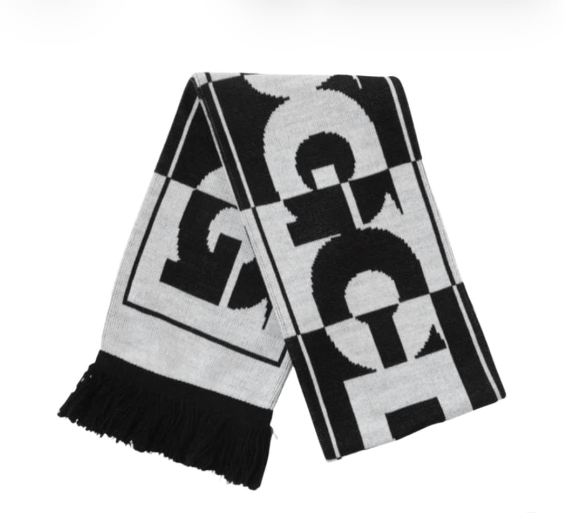 CDG 로고 체크 머플러 화이트 블랙 목도리 상품이미지1