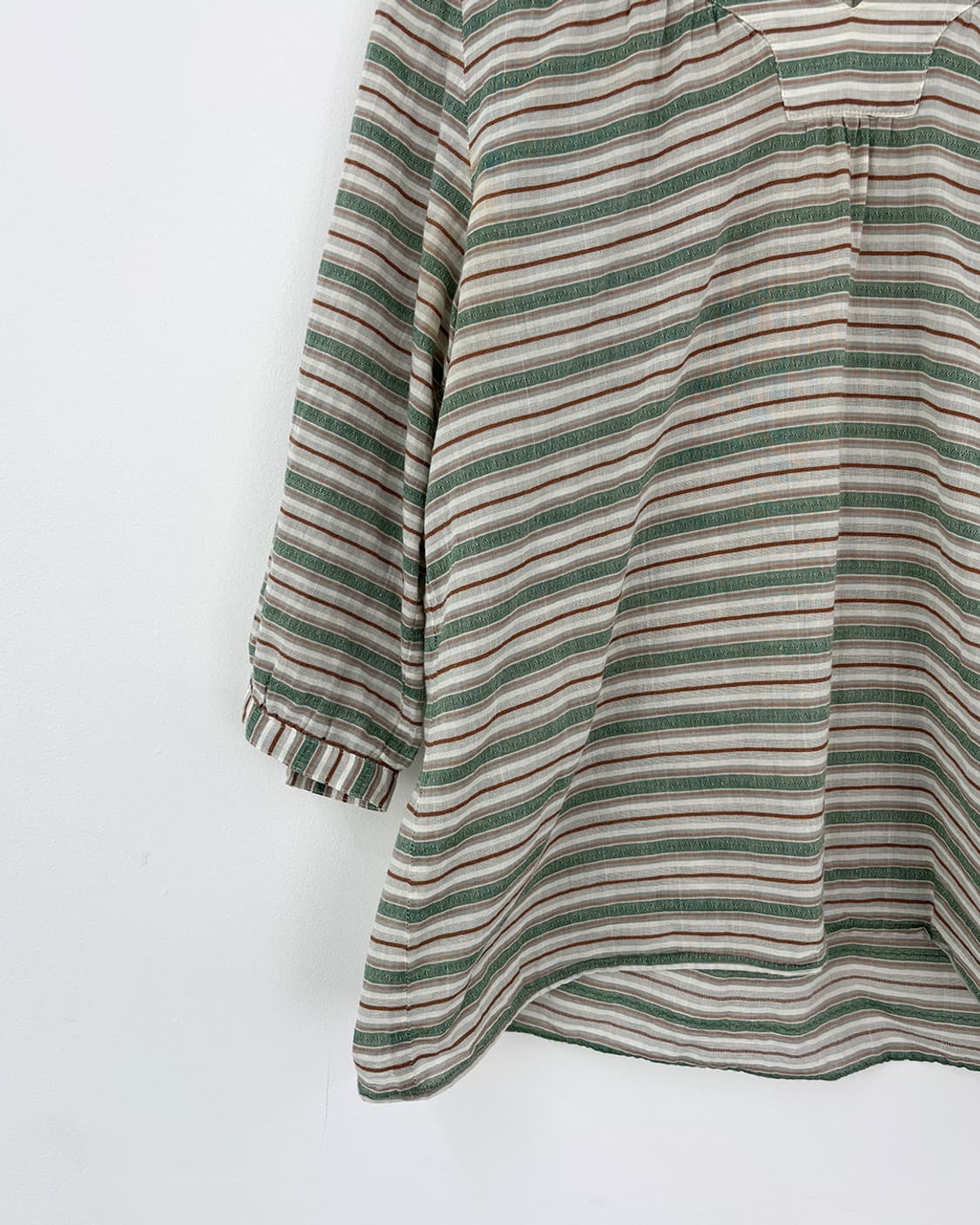 Golden Bear choco forest stripe blouse 상품이미지4