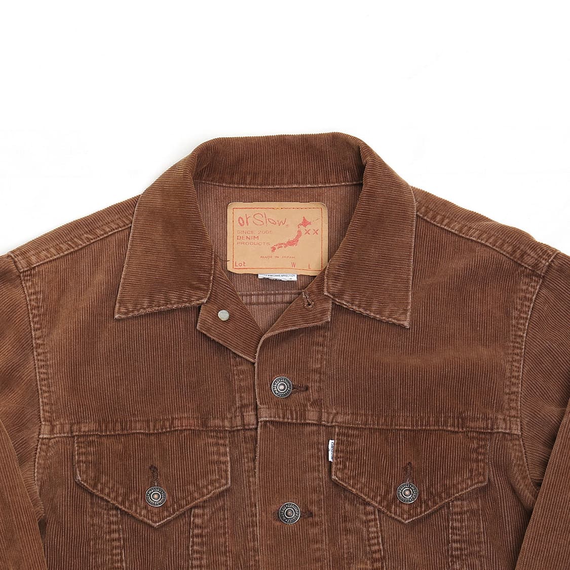 (S1) 오어슬로우 브라운 코듀로이 트러커 자켓 상품이미지2