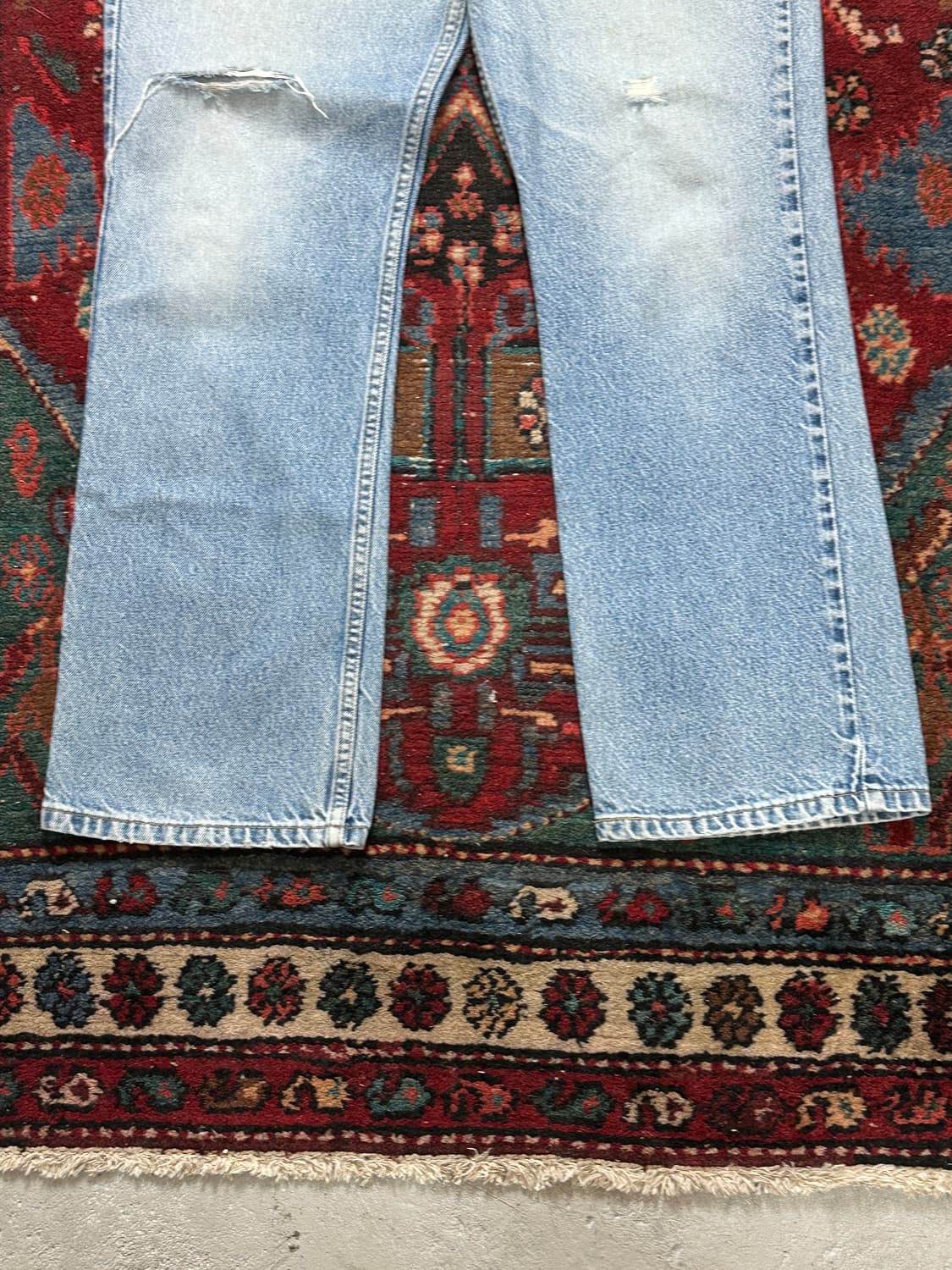 90's 빈티지 리바이스 517 오렌지탭 부츠컷 데님 플레어진 상품이미지6