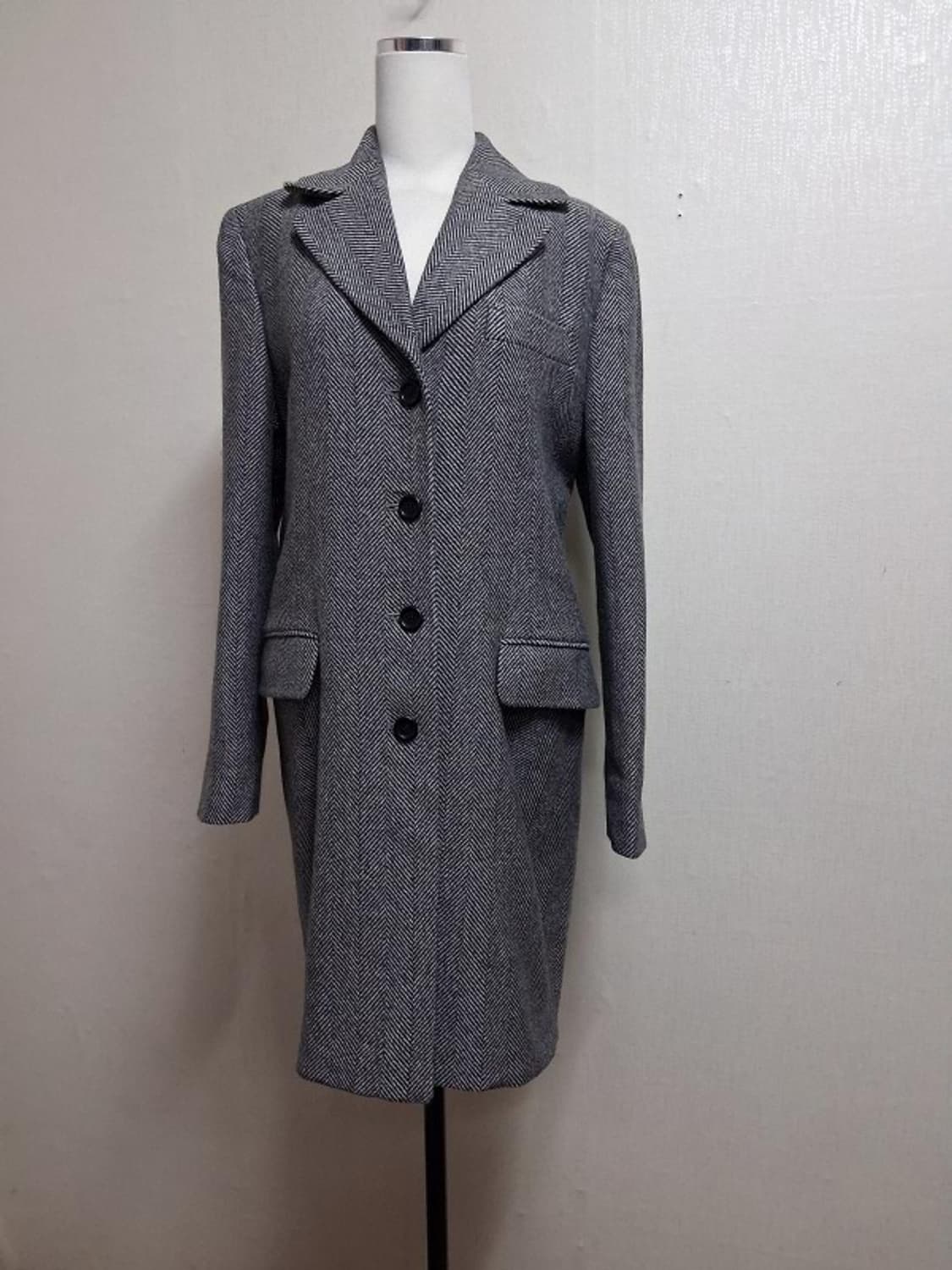 MADE ITALY tasca 헤링본코트 여성66 울100%
 상품이미지1