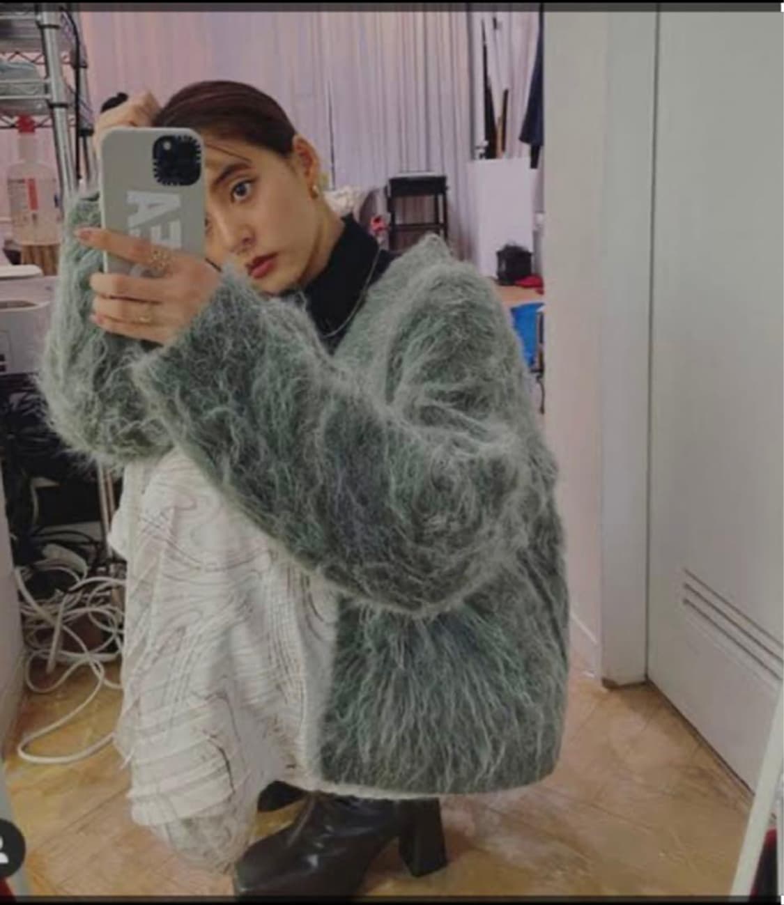 F) perverze 퍼버즈 웨이브 크러쉬 니트 가디건 상품이미지9