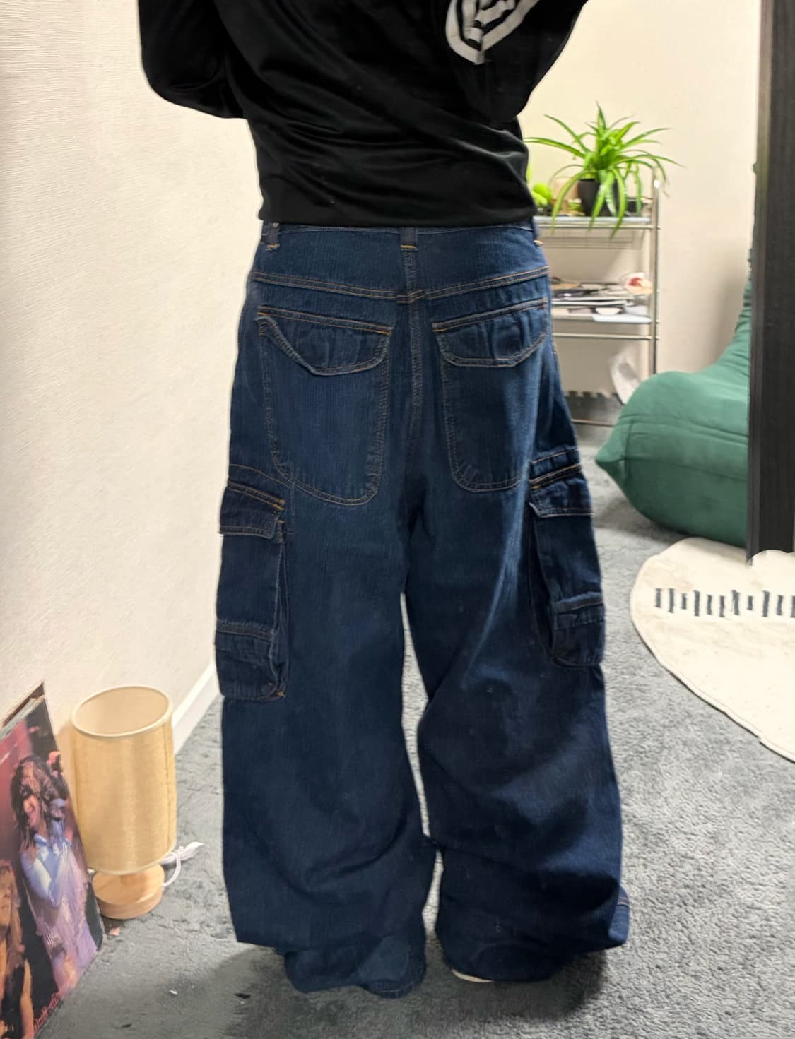 90s 데님 카고 와이드 팬츠 상품이미지3