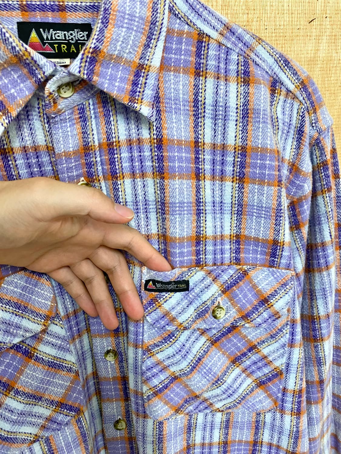 90's WRANGLER work shirts 90년대 랭글러 체크 셔츠 상품이미지6