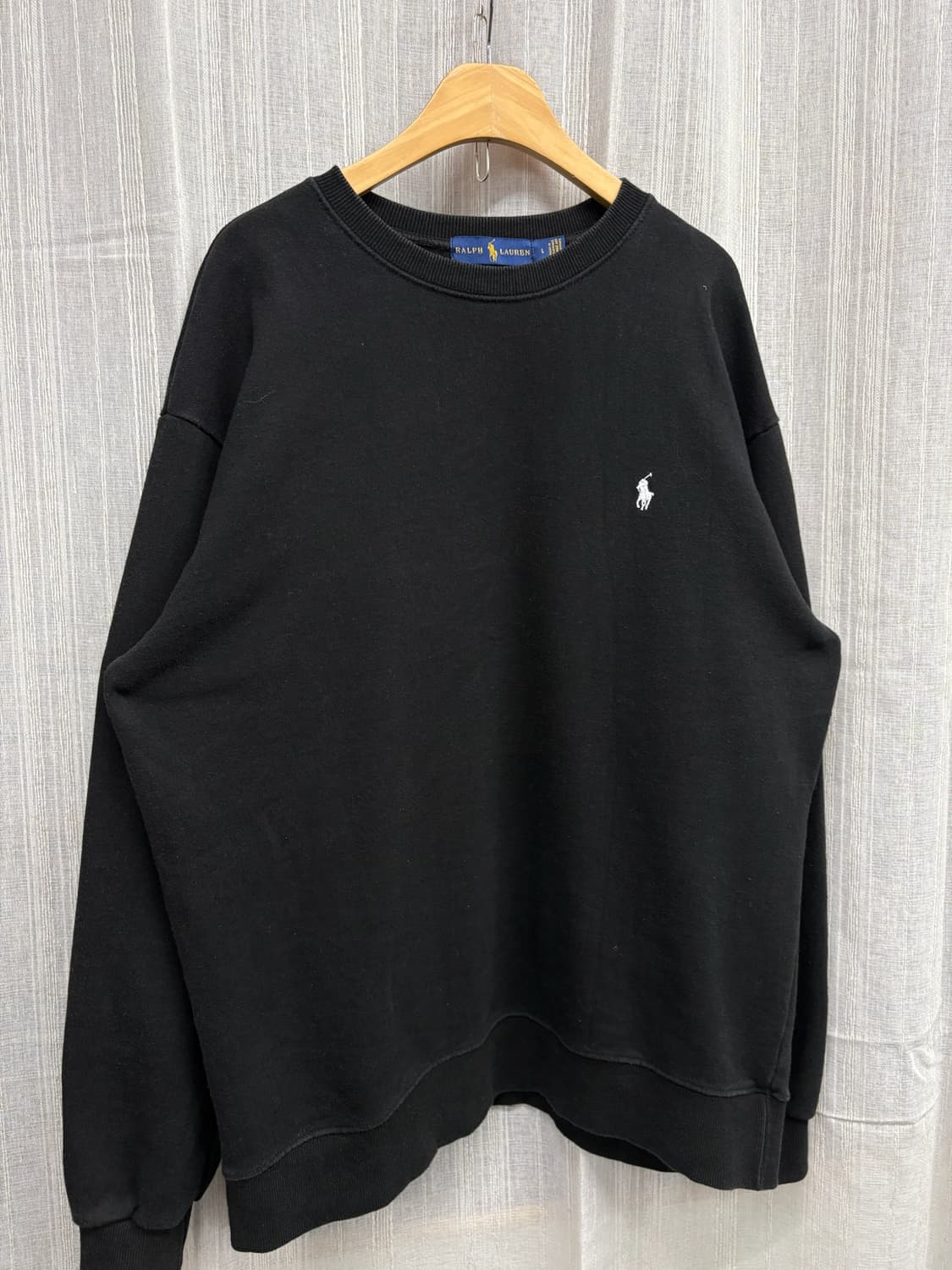 폴로 랄프로렌 베이직 로고 블랙 맨투맨 상품이미지1