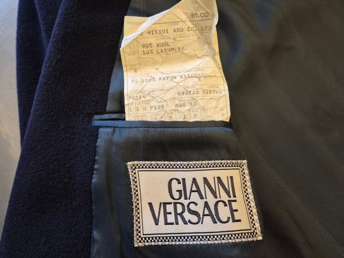 90s GIANNI VERSACE 캐시미어 울 코트 상품이미지7