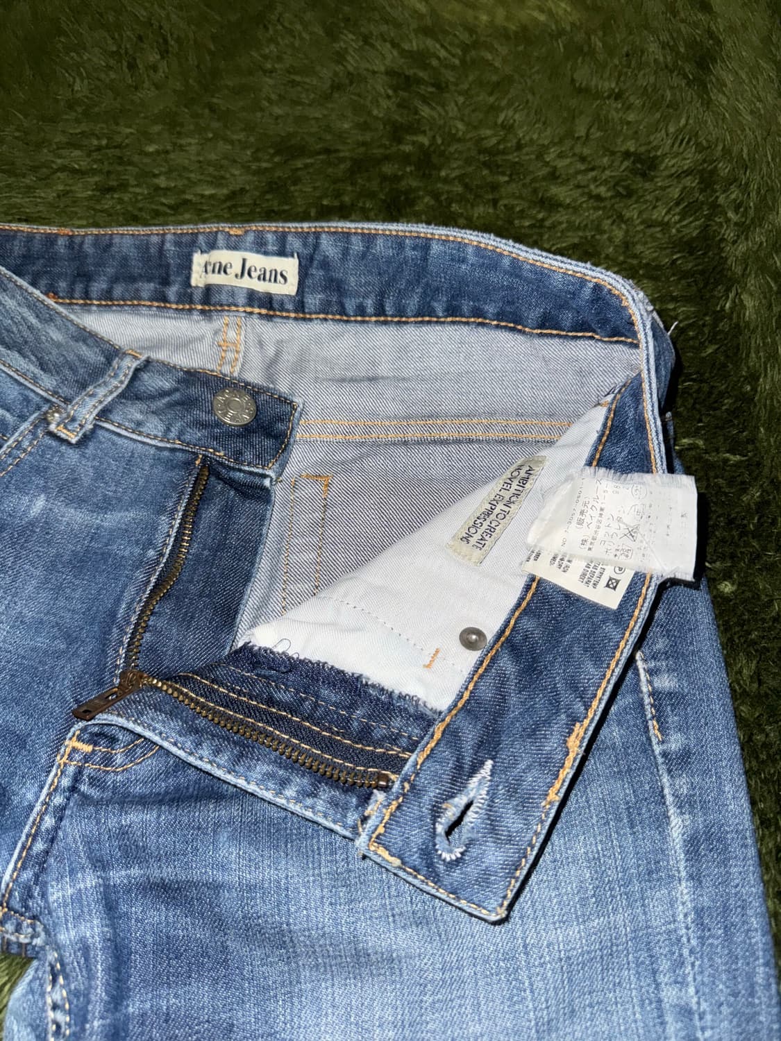 [27X32] 아크네 스튜디오 진스 빈티지 워싱 데님 팬츠 인디고 상품이미지3