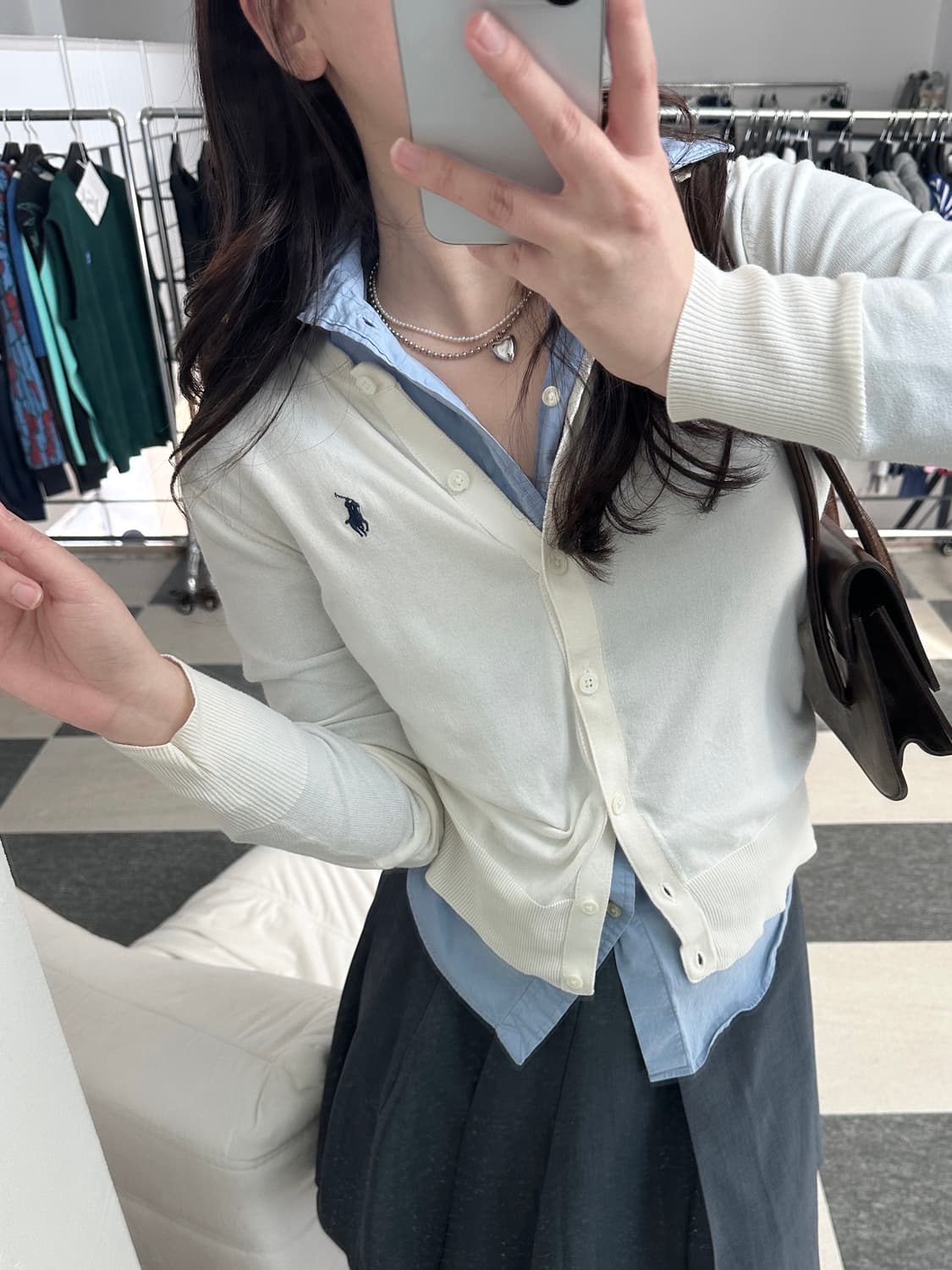 폴로 랄프로렌 화이트 피마코튼 가디건  상품이미지3