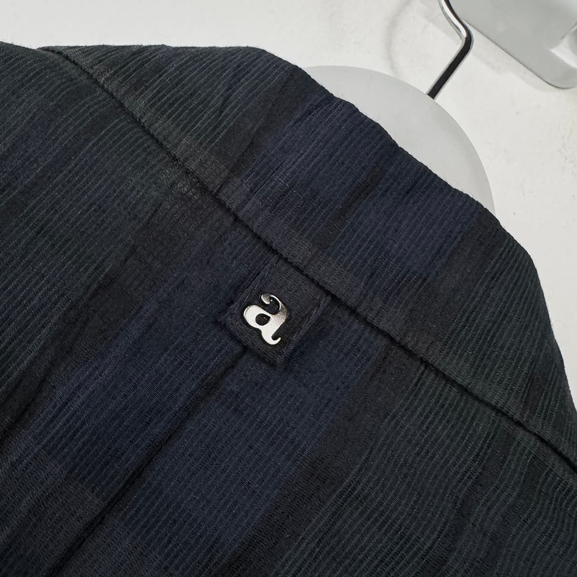 알레그리 린넨 크링클 체크 블레이저 상품이미지4