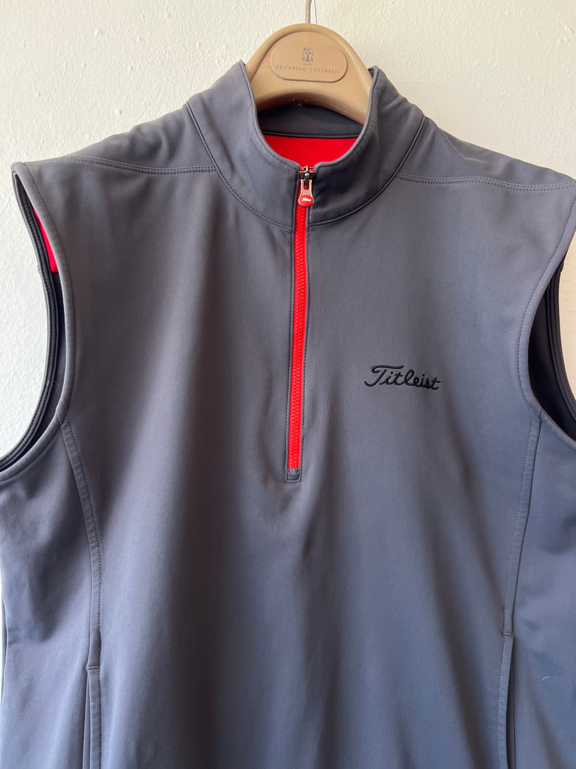 타이틀리스트 남성 차콜그레이 골프조끼 상품이미지2