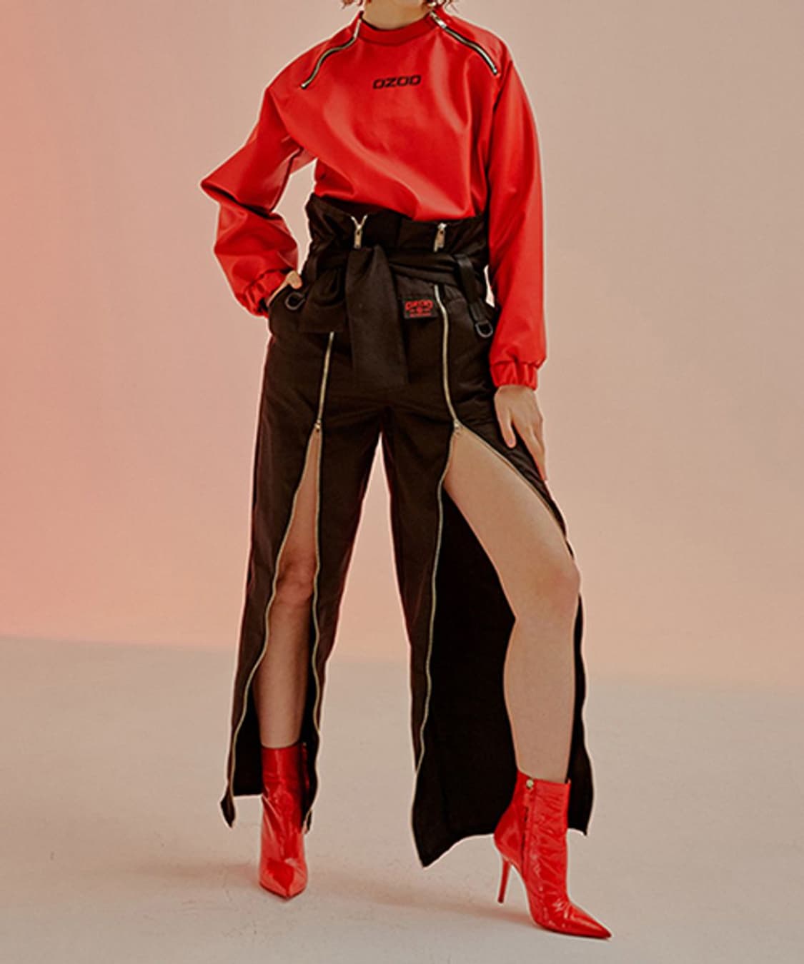 어져드 오픈 지퍼 팬츠 상품이미지1