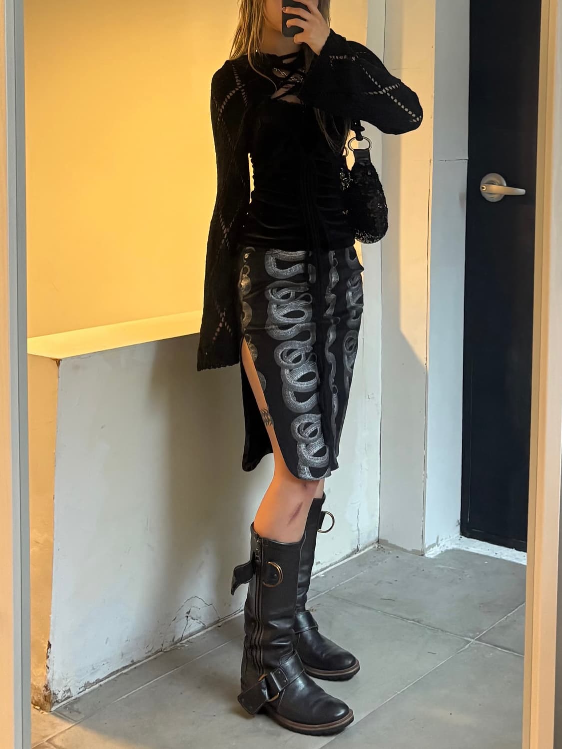 Hysteric Glamour Snake midi skirt 상품이미지8