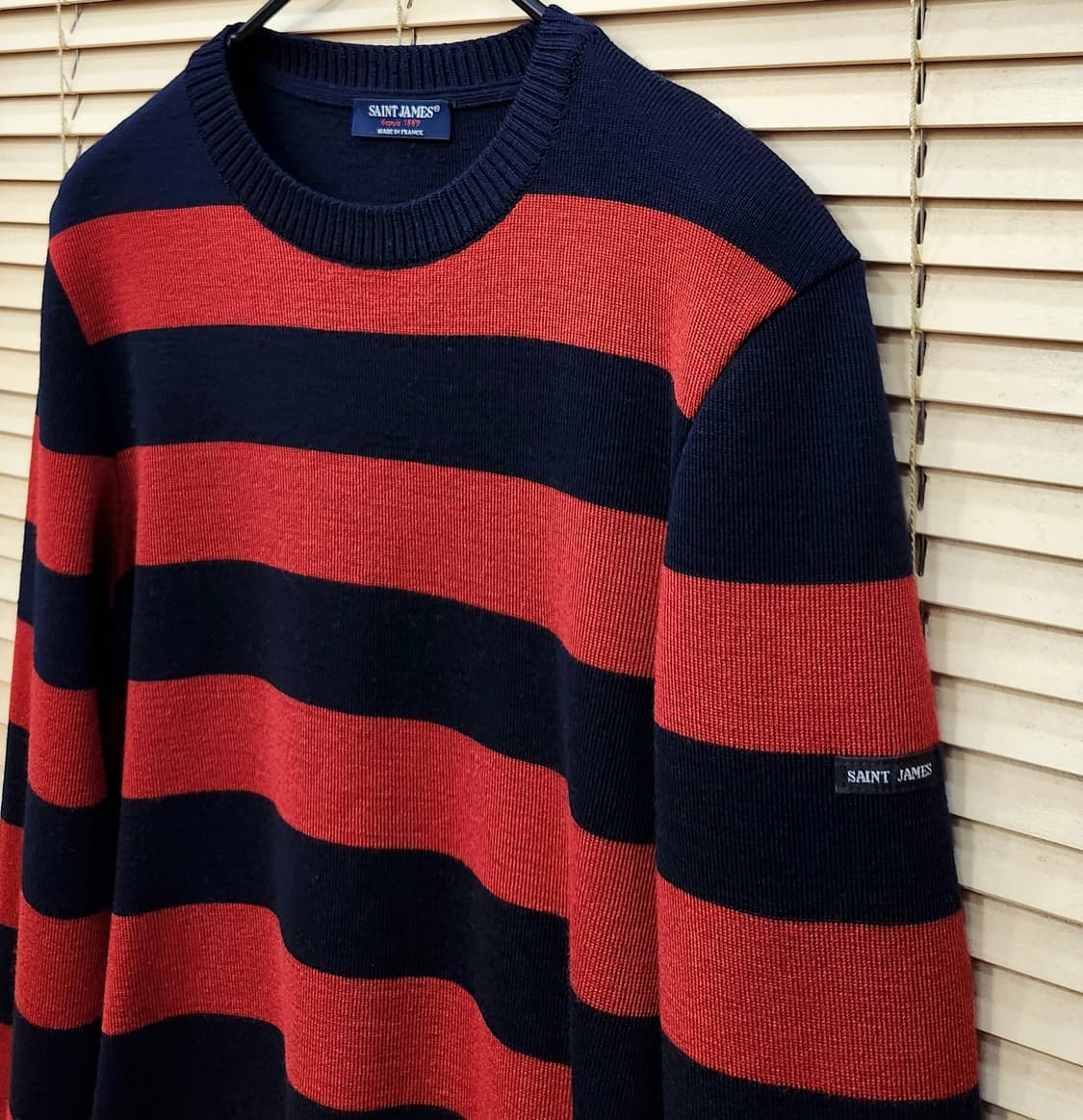 (새상품급)세인트제임스 단가라 니트s 상품이미지2