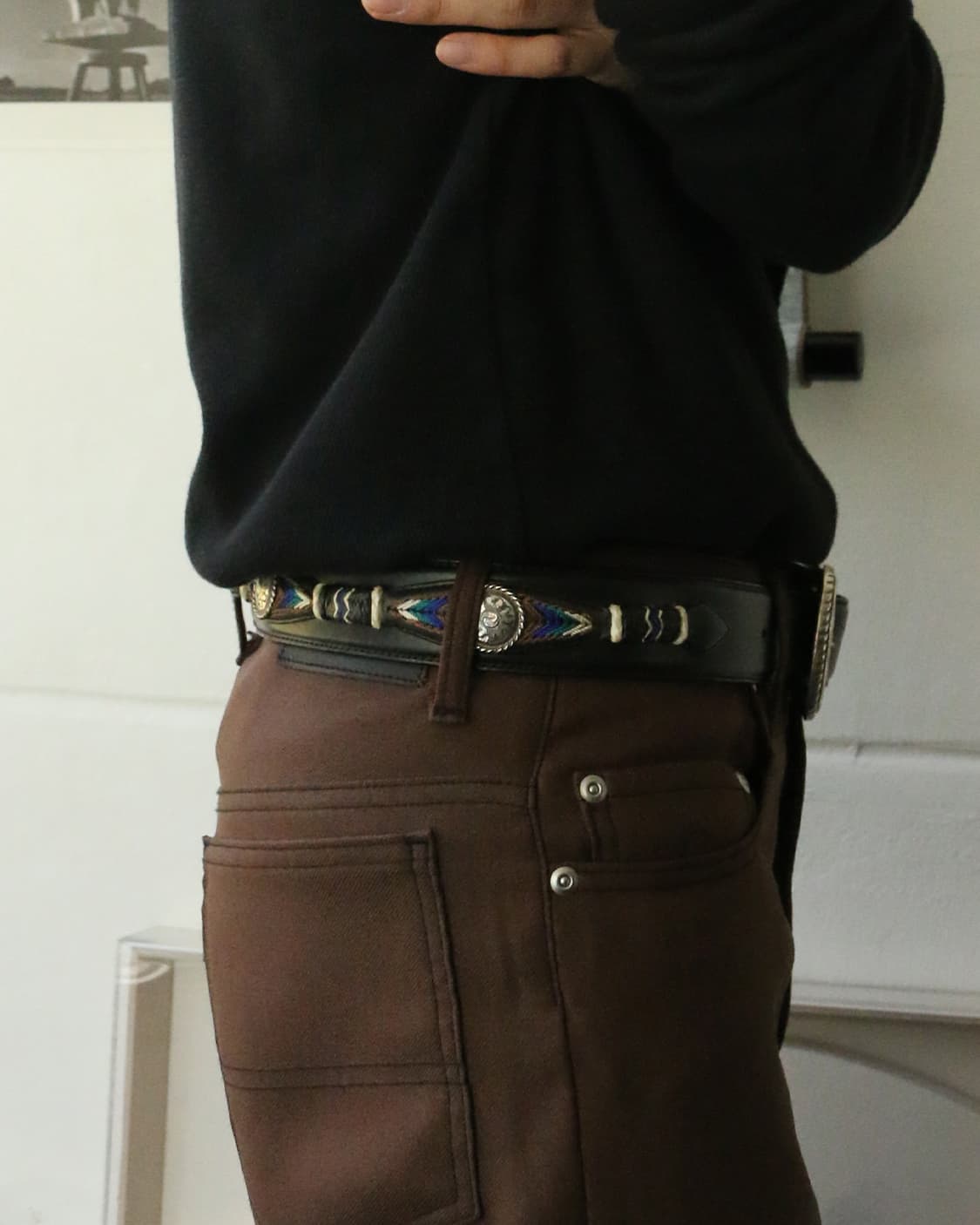 저스틴 웨스턴 레더 스터드 벨트 상품이미지3