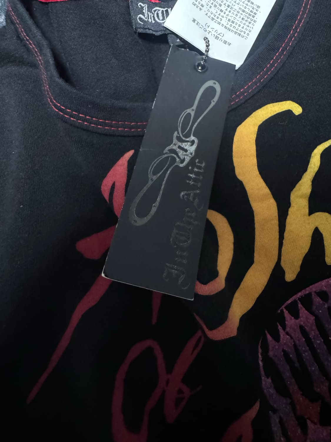 In the Attic Heart Printed Black T-Shirt 상품이미지4