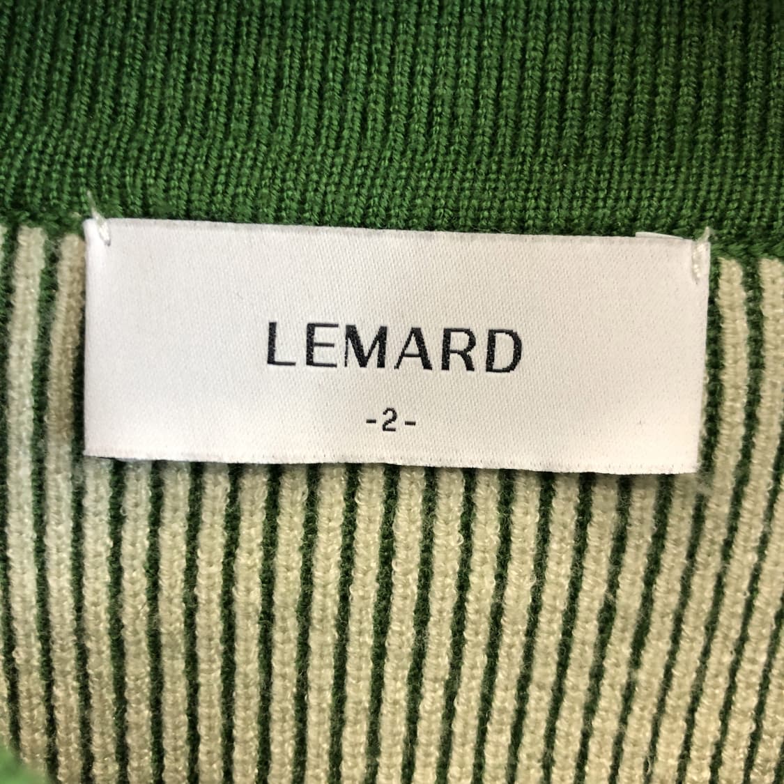 LEMARD 르마드 투톤 니트가디건 2 라임 상품이미지5