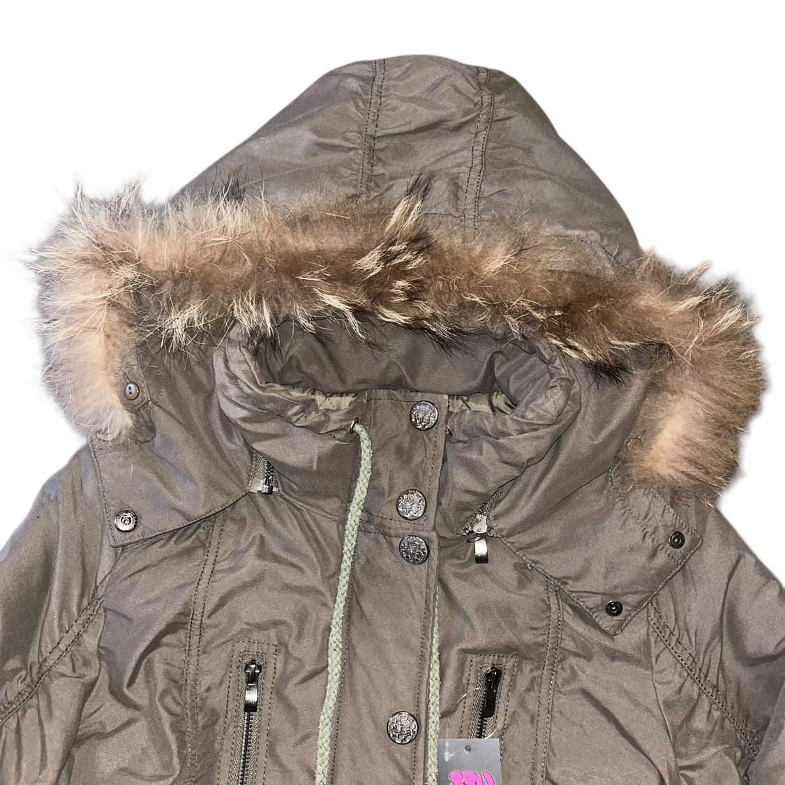 CECIL McBEE 세실맥비 셔링 퍼후드 야상자켓 y2k갸루펑크 상품이미지3