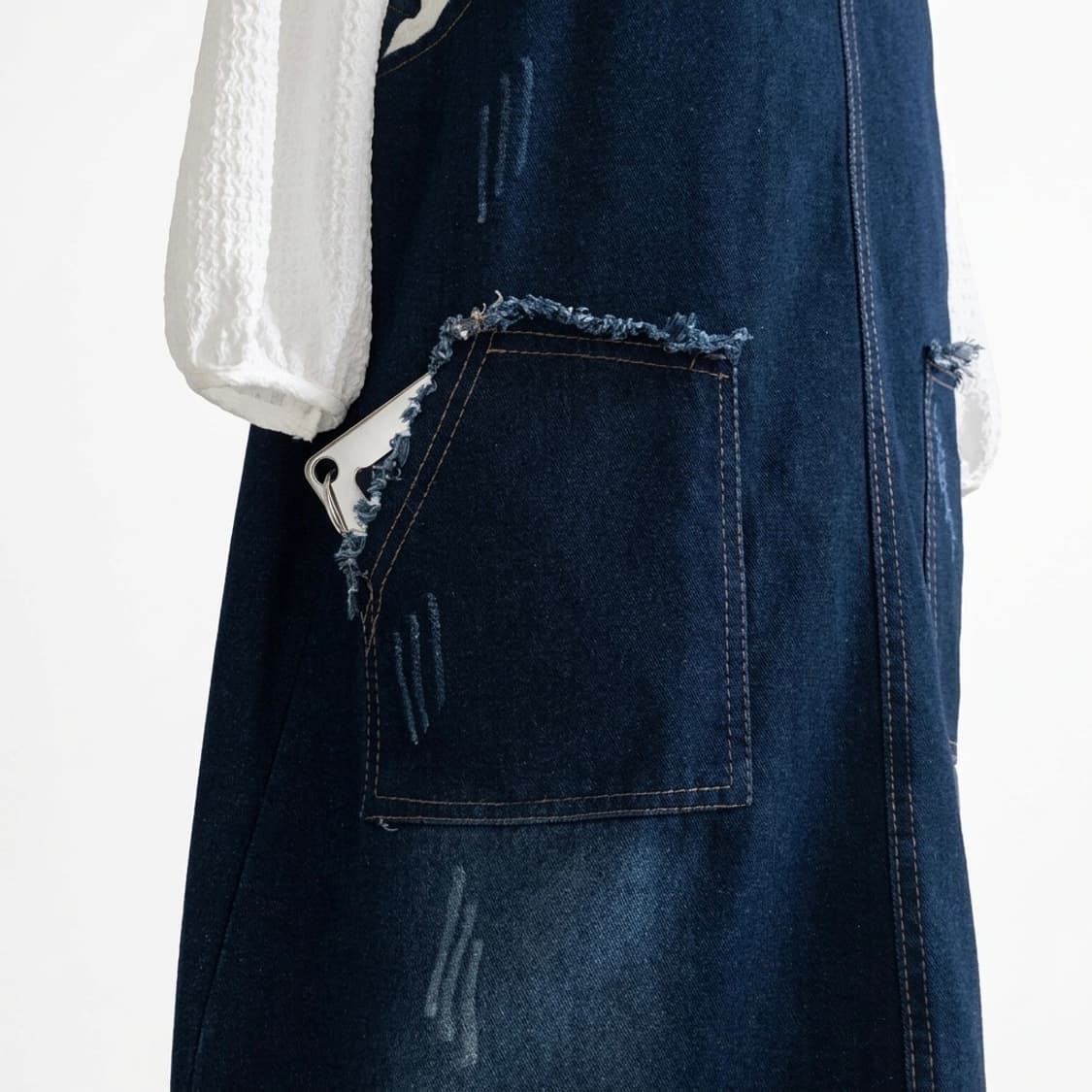 데님 멜빵치마 상품이미지4