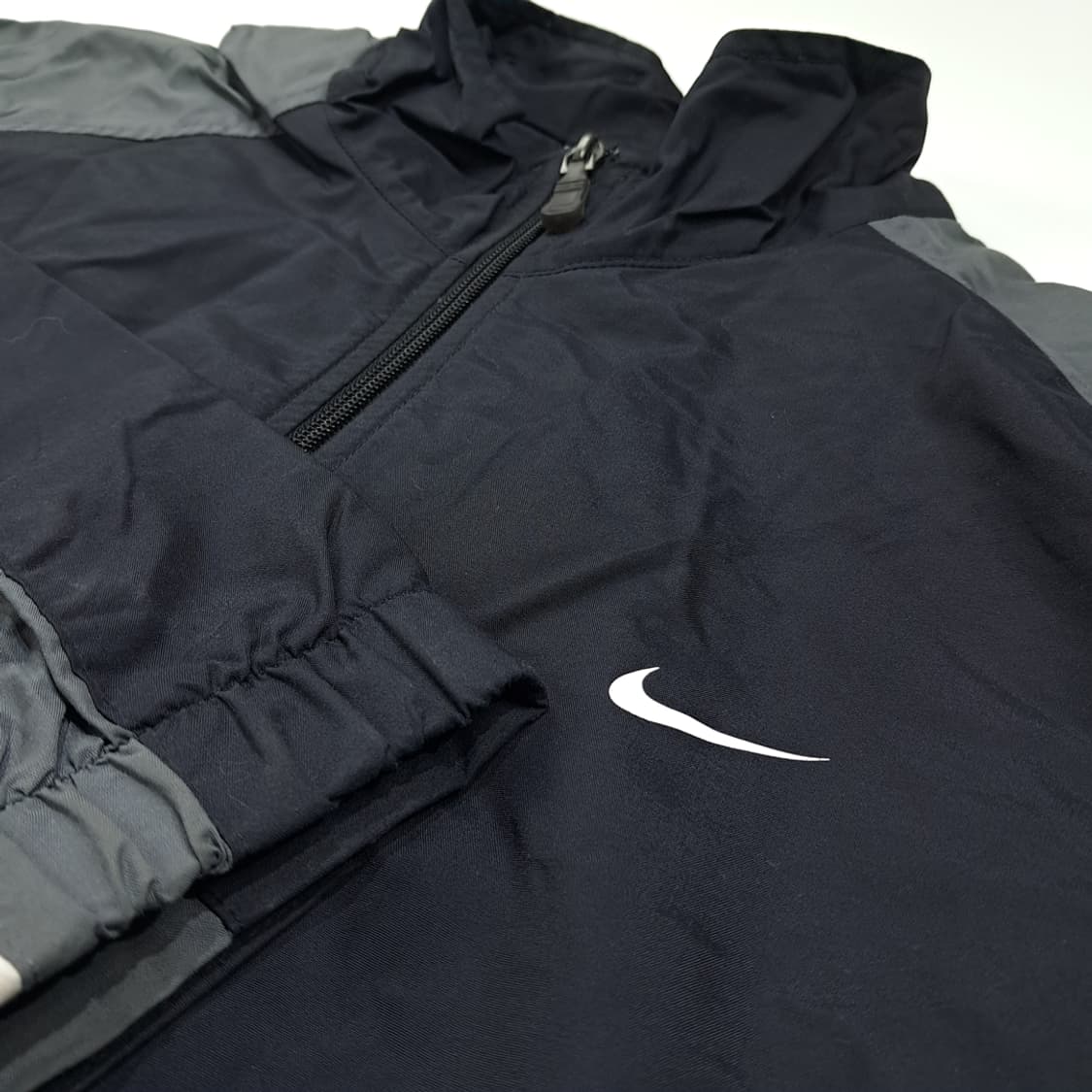 CL841 L 나이키 90s 필리핀판 빅로고 블랙 바람막이 자켓 상품이미지5
