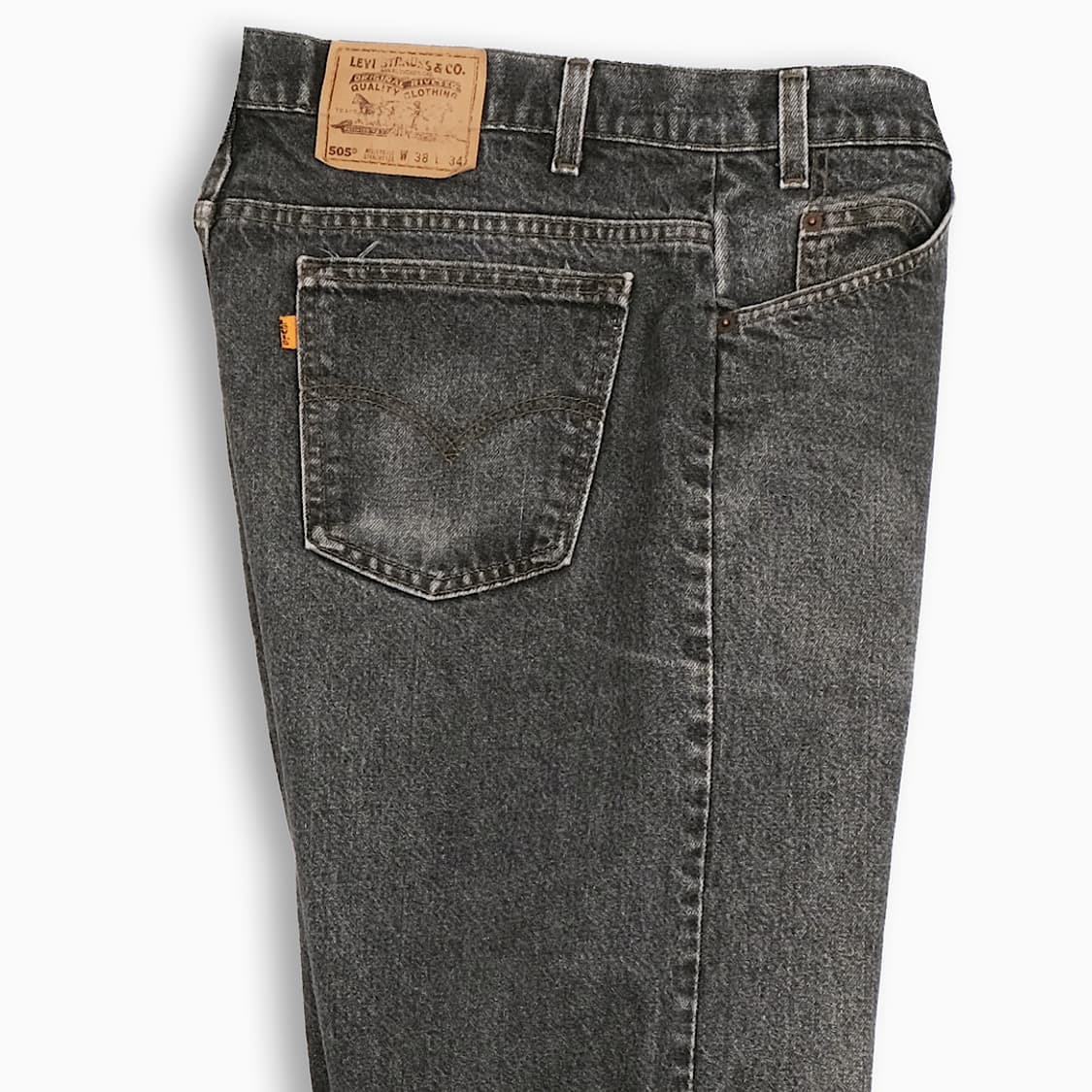 리바이스 505 오렌지탭 흑청 90s USA 37인치 OR50538100 상품이미지5