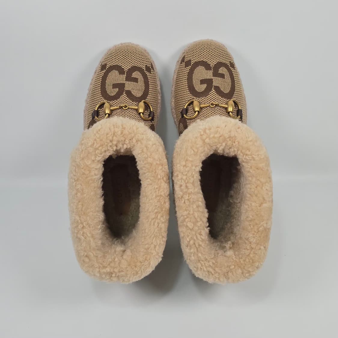 구찌 점보 GG 캔버스 홀스빗 시어링 앵클 부츠 ( 210 ) 상품이미지6