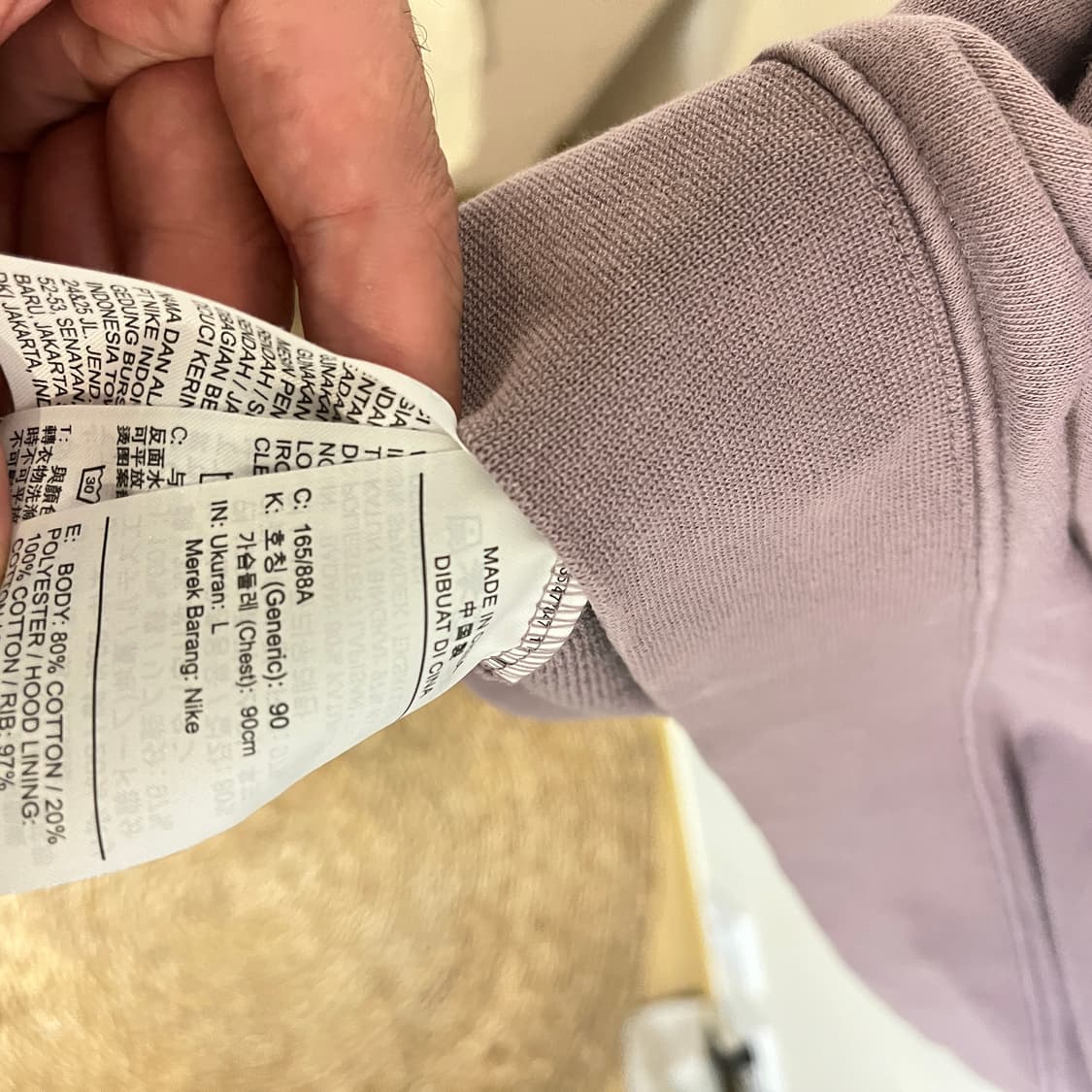 (여성 L) 나이키 우먼 메탈릭 필링 스우시 센터로고 더블포켓 후드티셔츠 상품이미지5