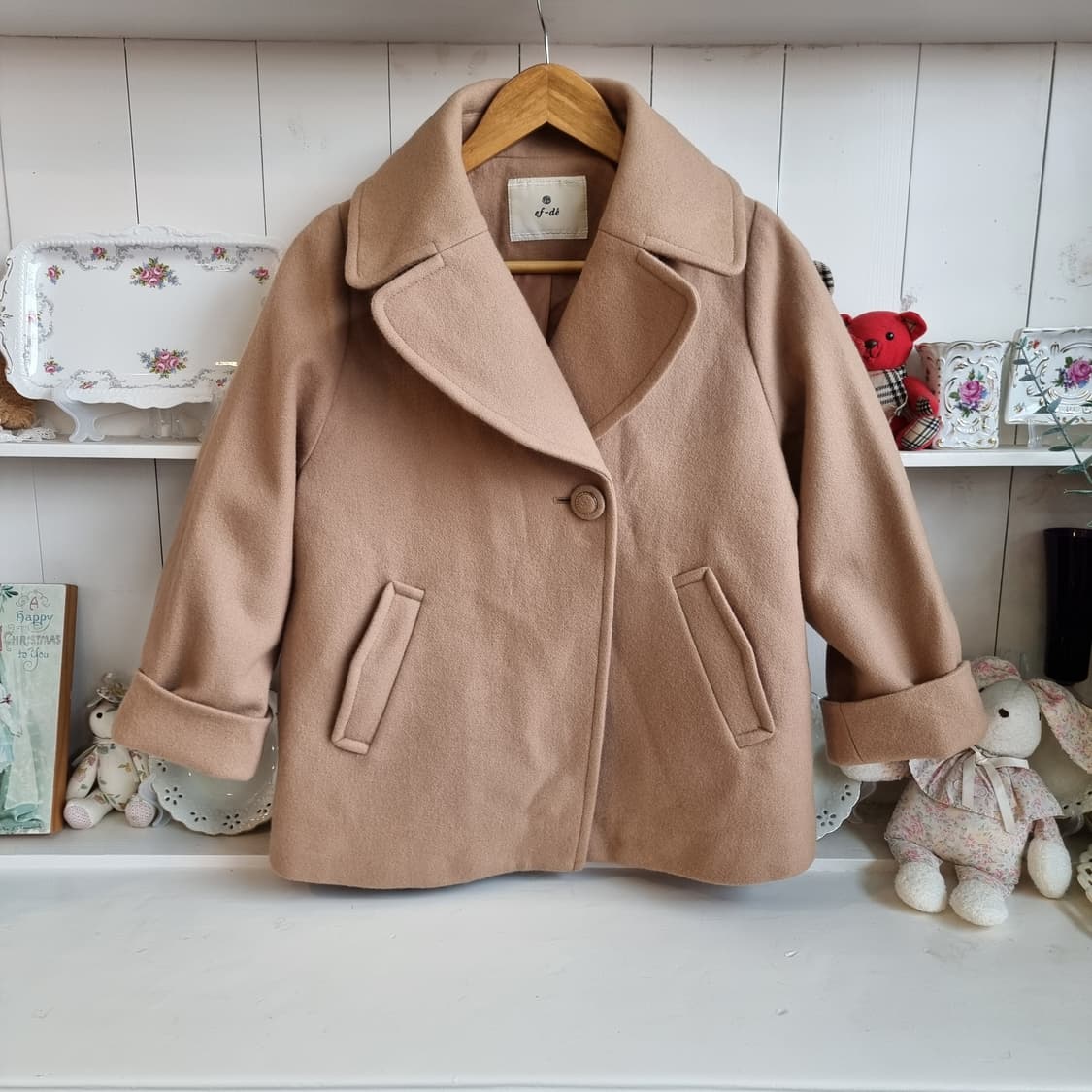 에프데 울 베이지 모리걸 코트 상품이미지4