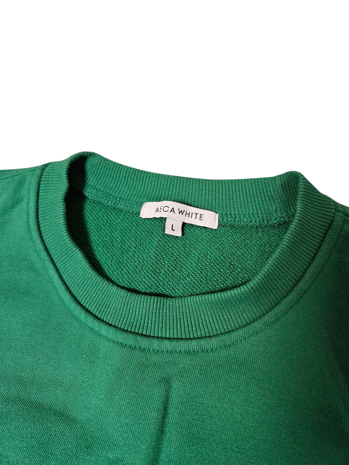 에이카화이트 그린 맨투맨 L 상품이미지2