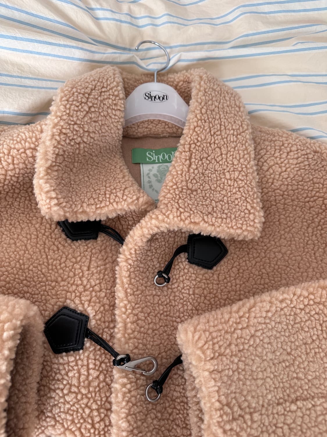 시눈 Sinoon 베이지 무스탕 코트 프리사이즈 상품이미지7