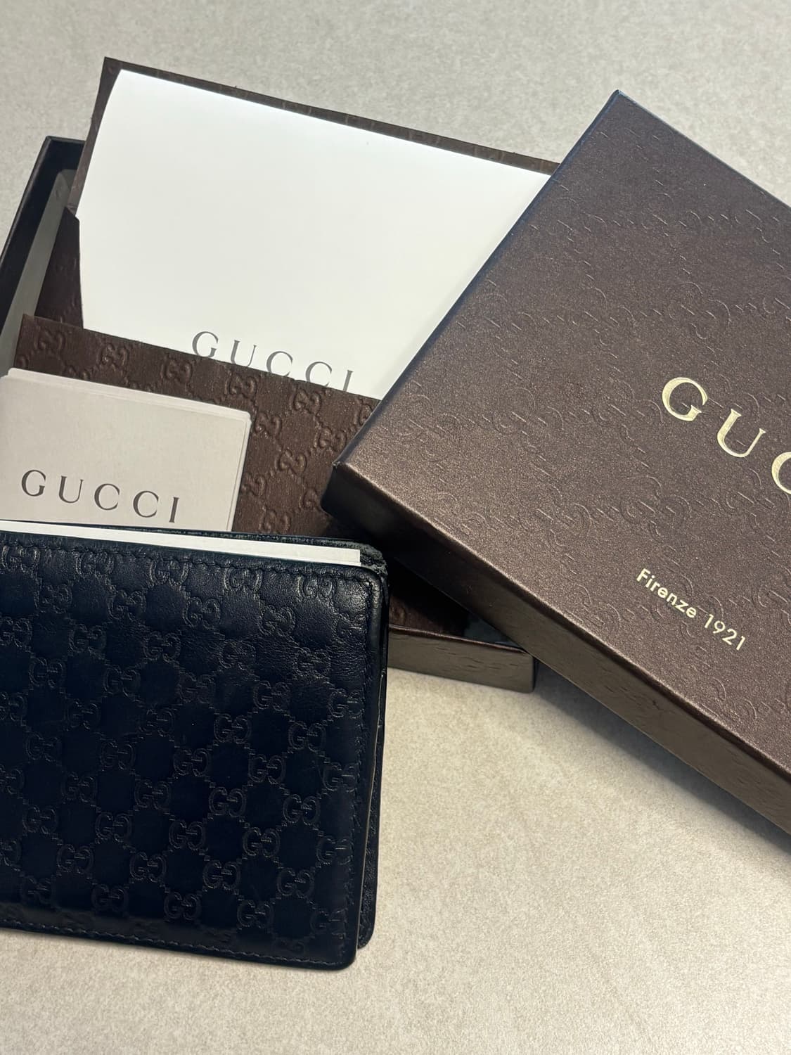 구찌 gucci 마이크로시마 반지갑 네이비 상품이미지1