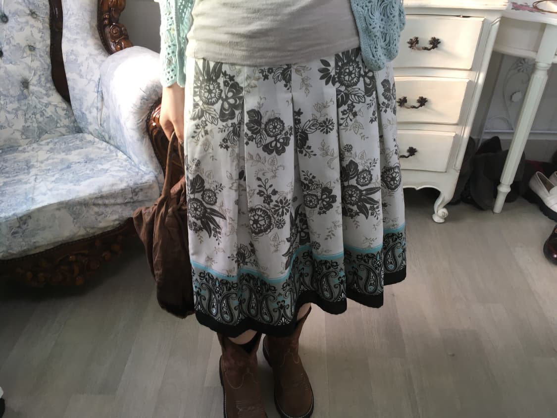 jpn vintage oriental flower pattern sk 상품이미지1