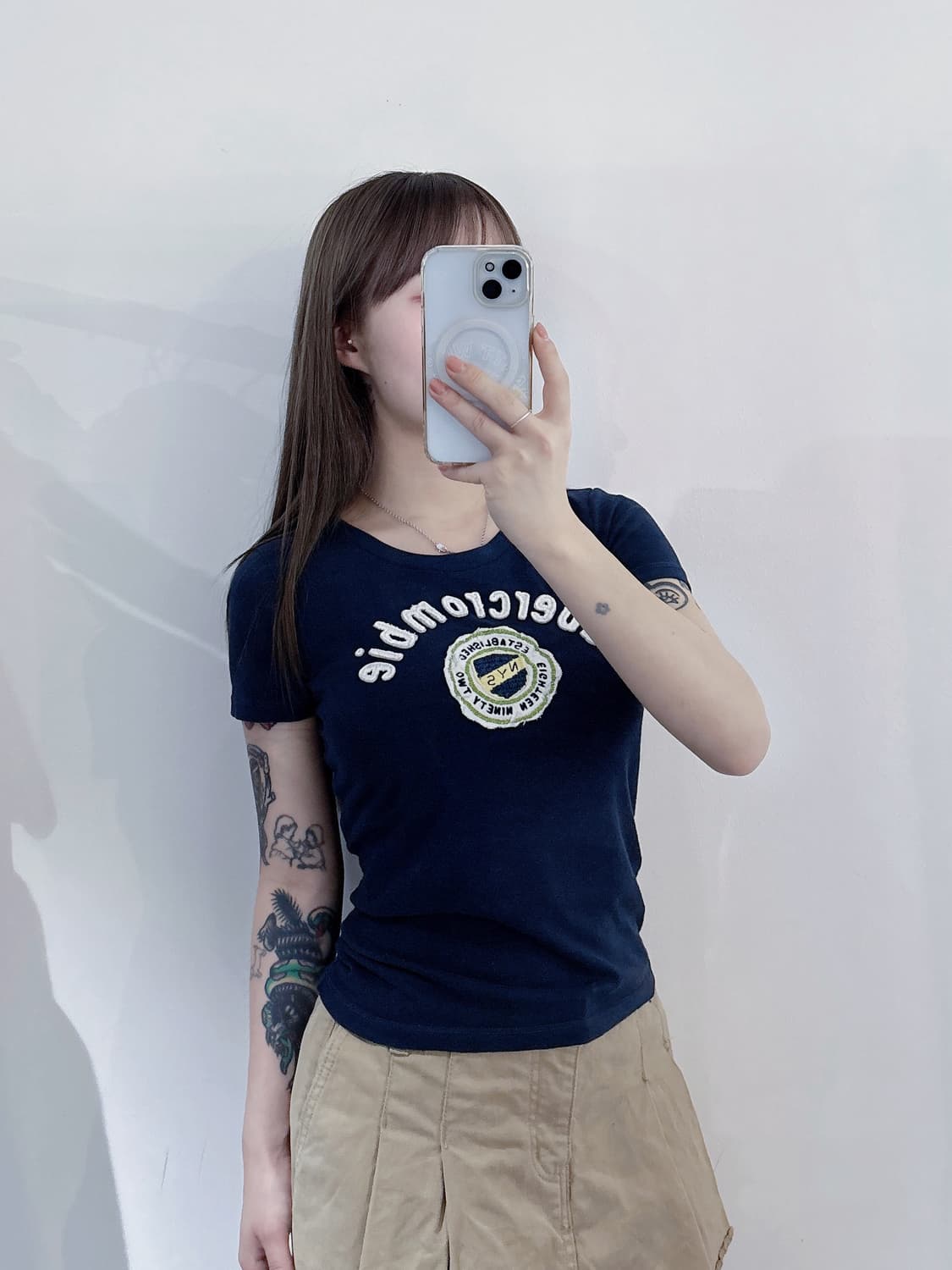 아베크롬비 빅로고 딱붙 반팔 상품이미지1