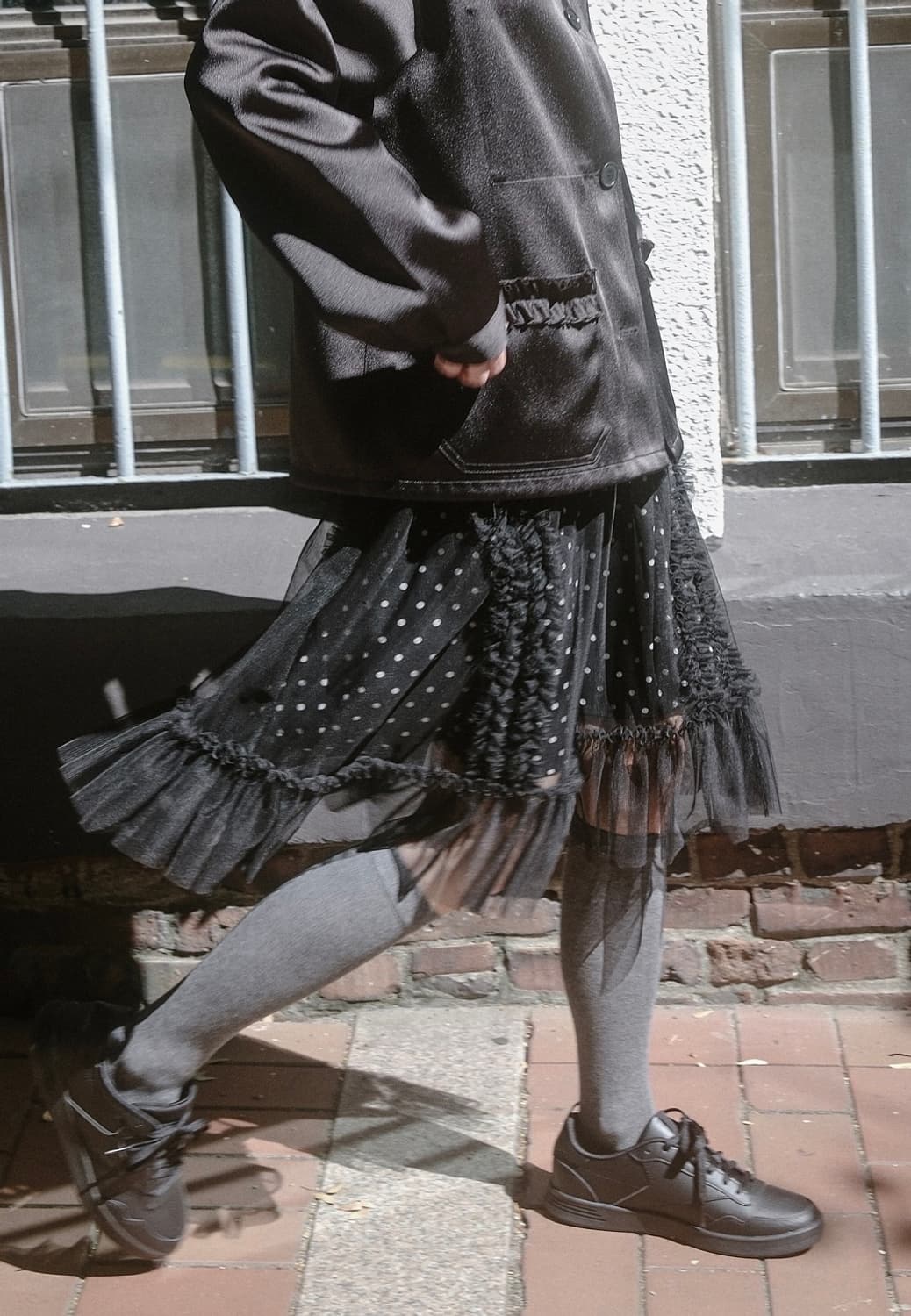 생긴 스튜디오 BANDING RUFFLE DOT SHA SKIRT - B 상품이미지2