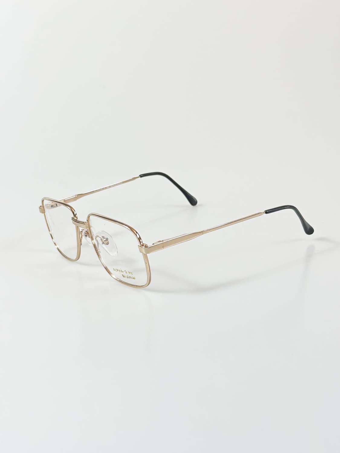 80s 유럽제 BRULIMAR 골드 클래식 스퀘어 빈티지 안경 상품이미지3