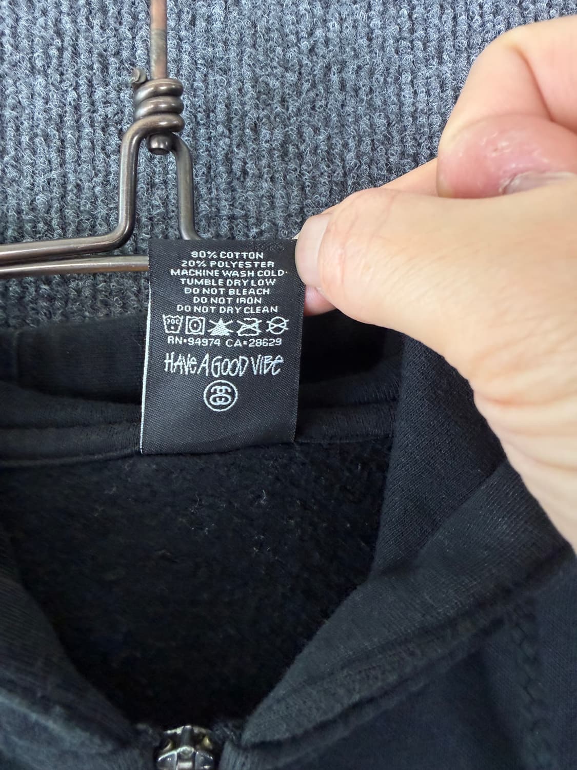 스투시 월드투어 어센틱 후드집업 상품이미지6