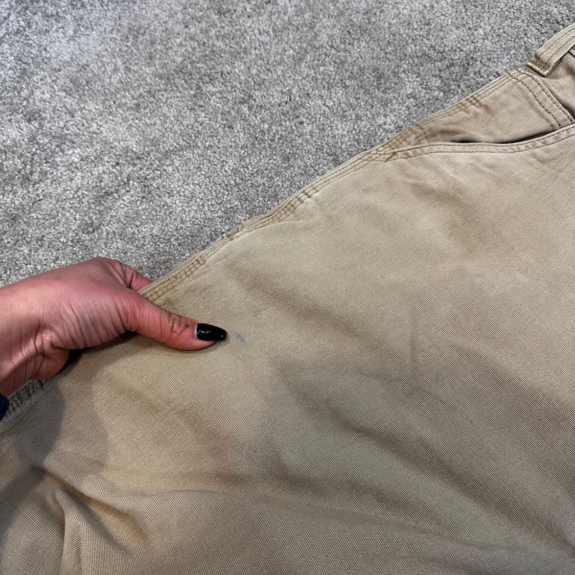 칼하트 라이트 베이지 코튼 카펜터 워크 팬츠(38) 상품이미지5