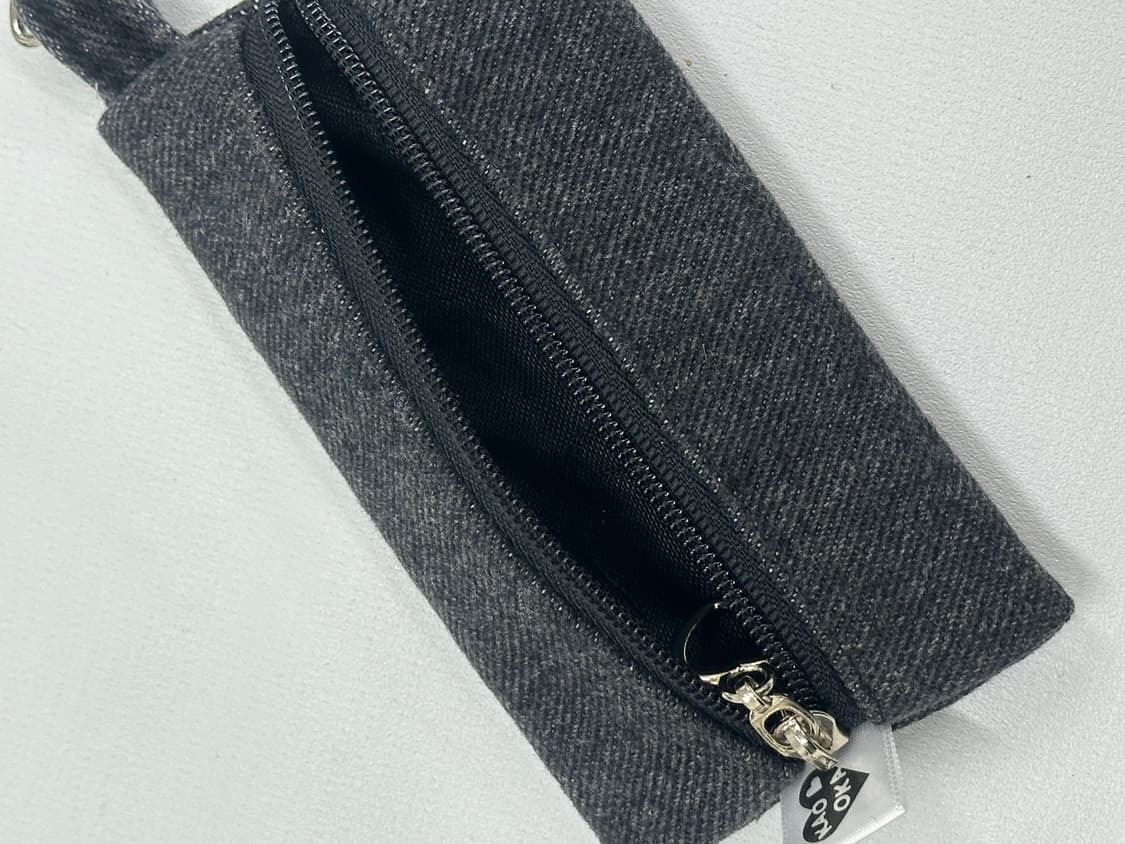 Y2K 흑청 데님 핸드메이드 그레이별 립 키링 파우치 상품이미지4