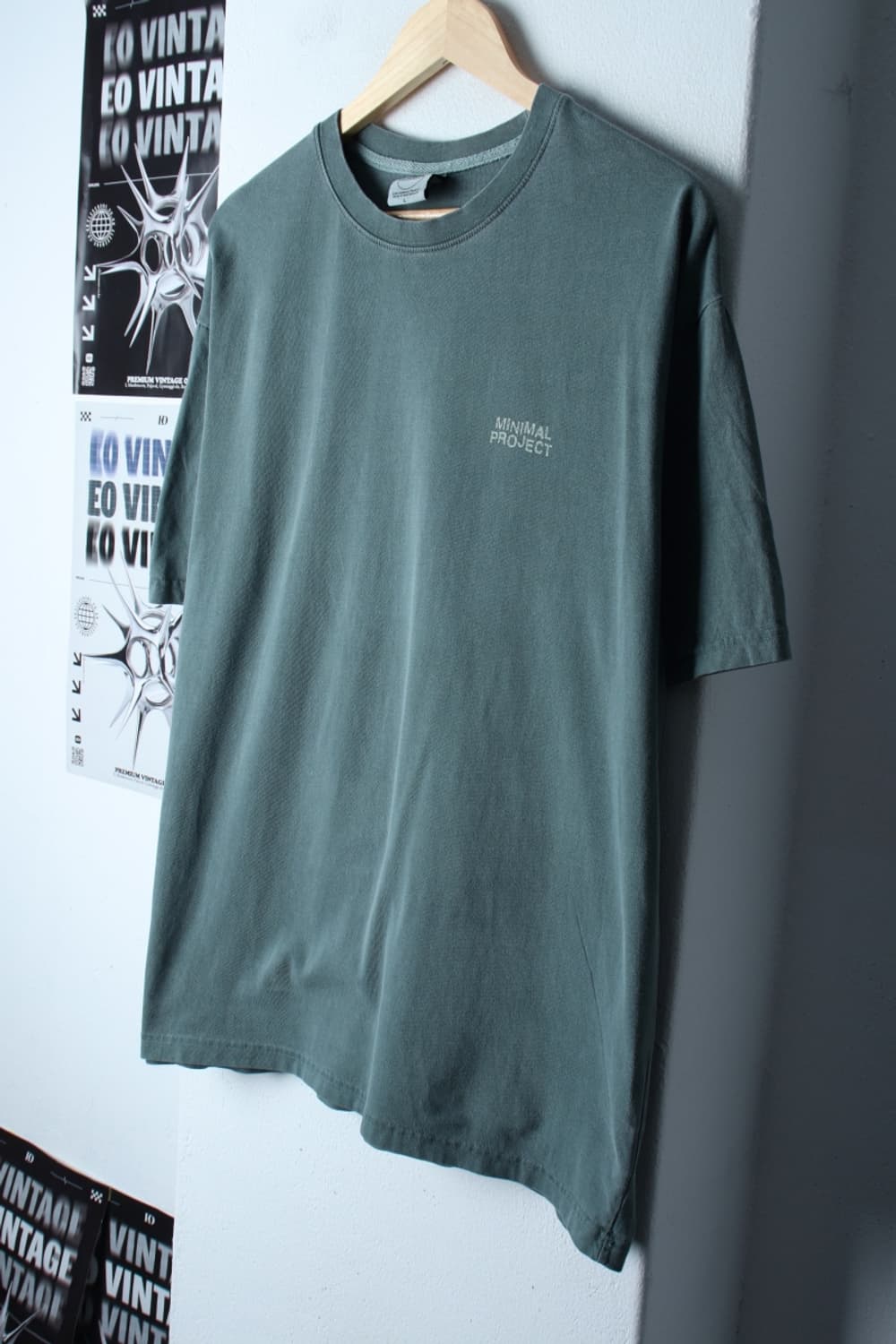 (L-XL) 미니멀프로젝트 반팔 티셔츠 피그먼트 그린 스트릿-H31126 상품이미지1