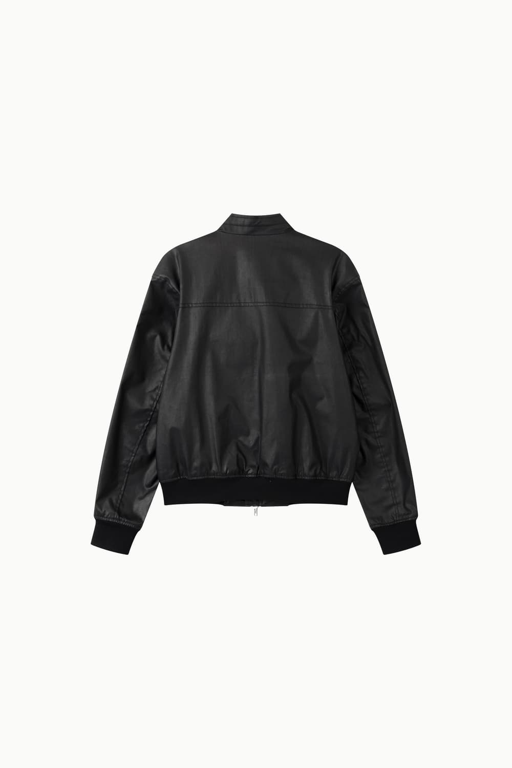 [L] lundy 런디 어반 크롭 왁스 자켓 블랙 상품이미지2