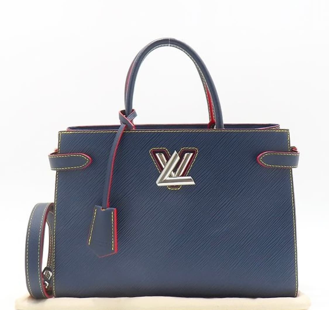 루이 비통 트위스트 토트 레더 2웨이 핸드백/숄더백 네이비 레드 상품이미지1