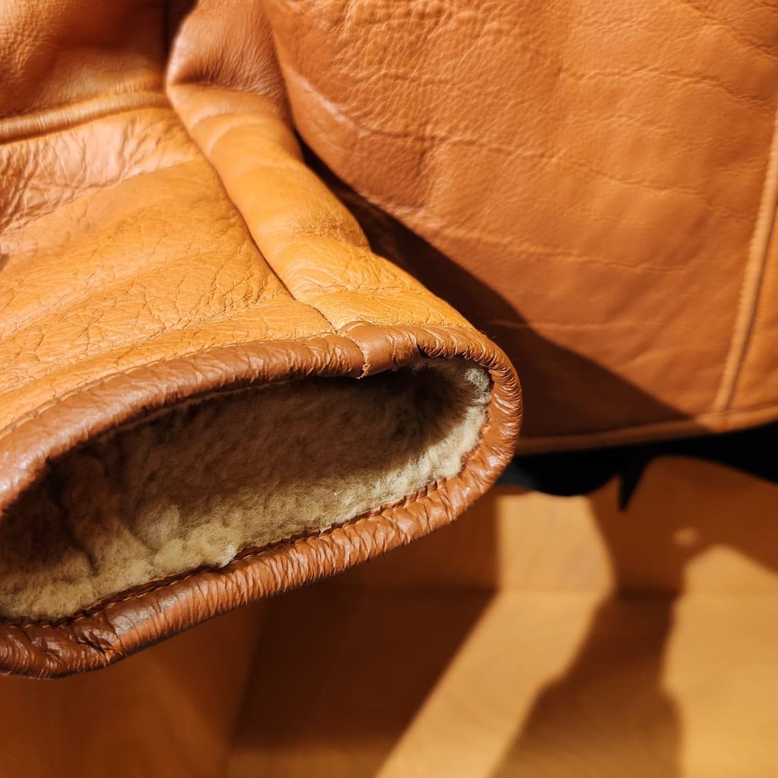 오리지널 00s 양가죽 양털 숏 무스탕 자켓 M 100 상품이미지8